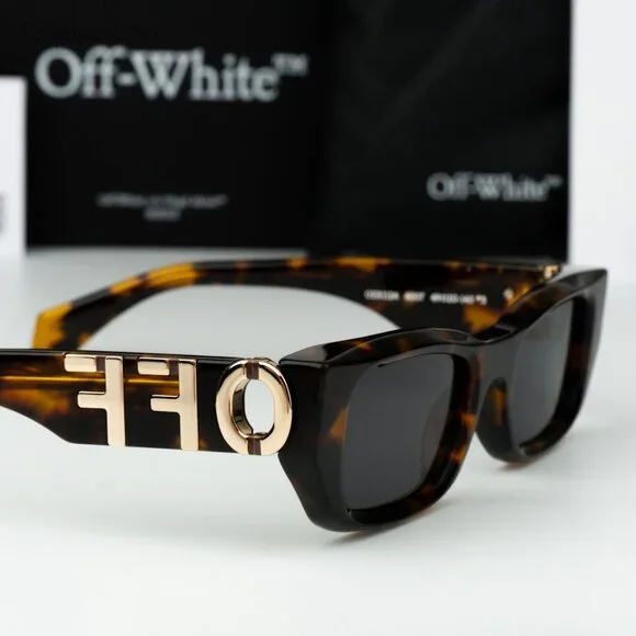 Off-White Men Sunglasses Havana Grey Square OERI124 FILLMORE  display picture 3